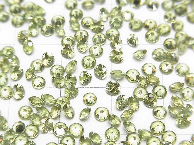 [Video]High Quality Demantoid Garnet AAA+ Loose stone Round Faceted 3x3mm 2pcs