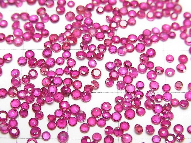 [Video]High Quality Ruby AAA Loose stone Round Faceted 2x2mm 5pcs