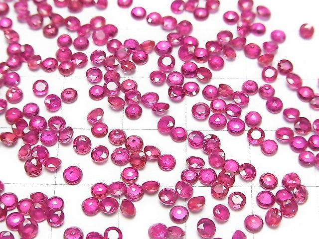 [Video]High Quality Ruby AAA Loose stone Round Faceted 3x3mm 2pcs