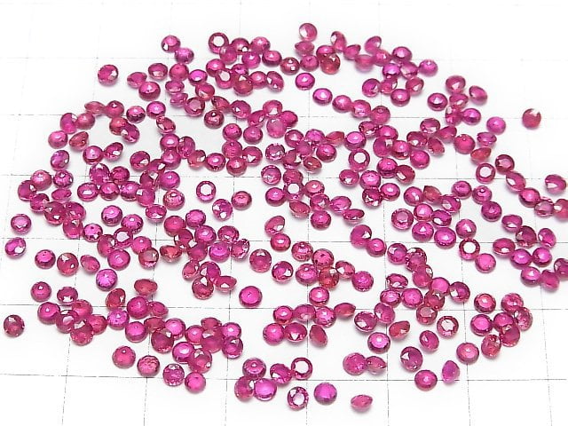 [Video]High Quality Ruby AAA Loose stone Round Faceted 3x3mm 2pcs