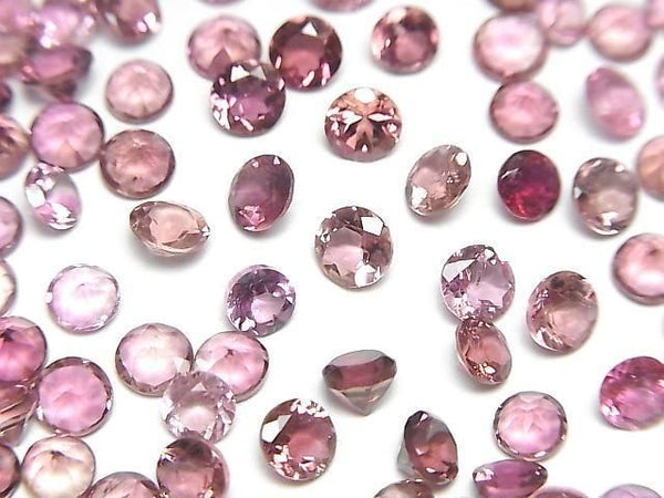 [Video] High Quality Pink Tourmaline AAA Loose Stone, Round Faceted, 4x4mm, 5pcs
