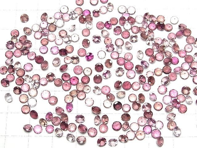 [Video]High Quality Pink Tourmaline AAA- Loose stone Round Faceted 4x4mm 6pcs