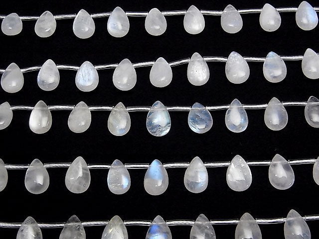 [Video]Royal Blue Moonstone AA++ Pear shape (Smooth) 12x8mm 1strand beads (aprx.6inch/16cm)