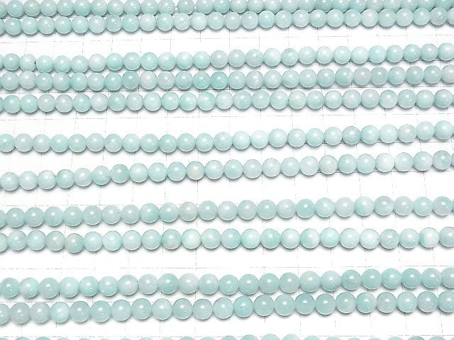 [Video] Peru Amazonite AA Round 6mm 1strand beads (aprx.15inch/38cm)