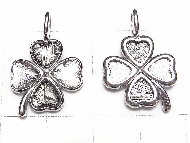 [Video] Meteorite (Muonionalusta ) Clover Pendant 24x16mm Silver925