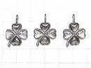 [Video] Meteorite (Muonionalusta ) Clover Pendant 24x16mm Silver925