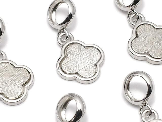 隕石（瑞典穆歐尼納魯斯塔隕石）四葉草項墜 10x10mm 純銀925
