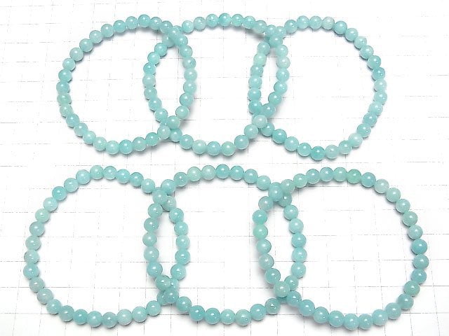 [Video] Peru Amazonite AA++ Round 6mm Bracelet