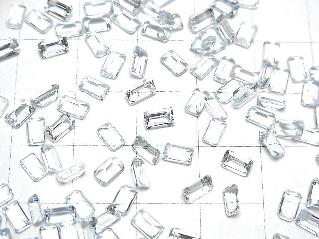 [Video]High Quality Aquamarine AAA- Loose stone Rectangle Faceted 5x3mm 5pcs