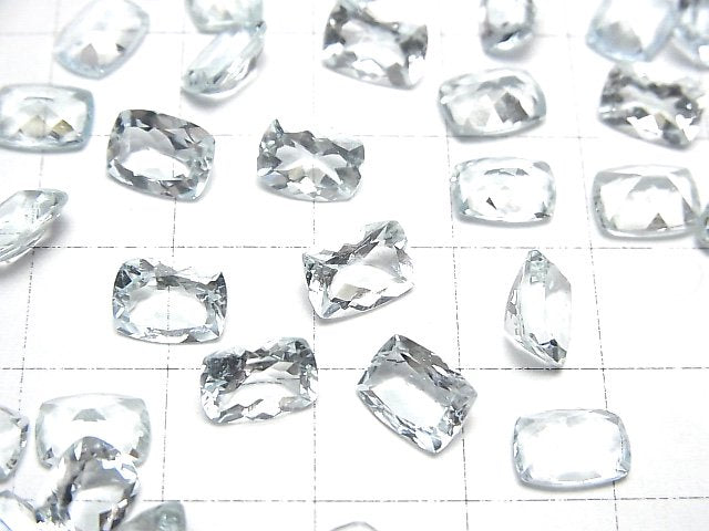 [Video]High Quality Aquamarine AAA- Loose stone Rectangle Faceted 8x6mm 2pcs