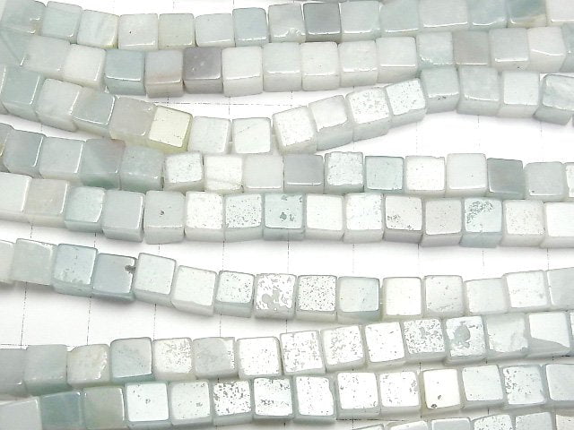 [Video] Mixed Amazonite Cube 6x6x6mm 1strand beads (aprx.15inch/37cm)