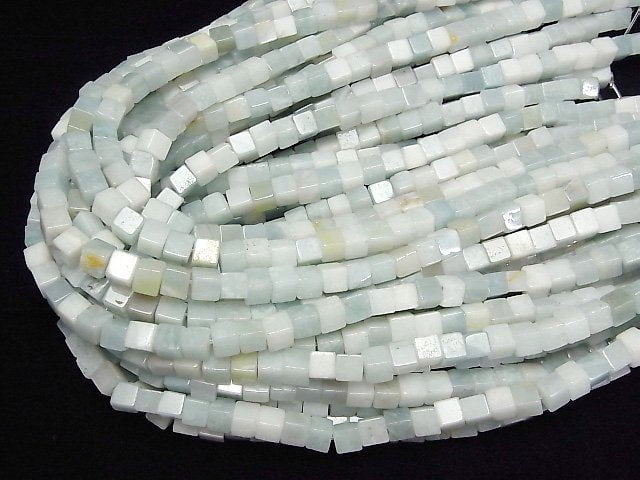 [Video] Mixed Amazonite Cube 6x6x6mm 1strand beads (aprx.15inch/37cm)