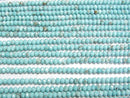 [Video]High Quality! Magnesite Turquoise Faceted Button Rondelle 4x4x3mm 1strand beads (aprx.15inch/37cm)