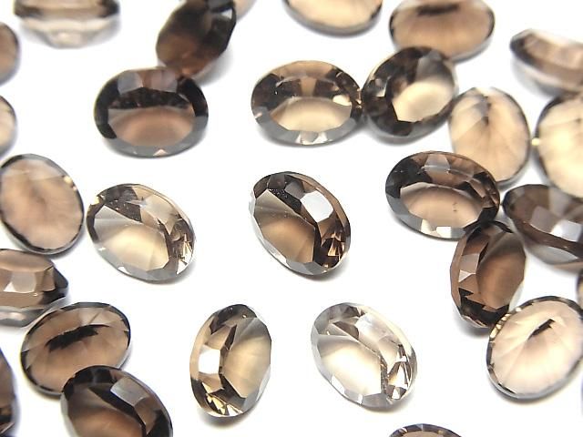 [Video]High Quality Smoky Quartz AAA Loose stone Oval Concave Cut 8x6mm 3pcs