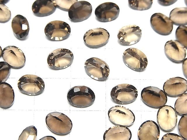 [Video]High Quality Smoky Quartz AAA Loose stone Oval Concave Cut 8x6mm 3pcs