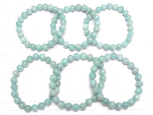 [Video] Mozambique Amazonite AA+ Round 8mm Bracelet