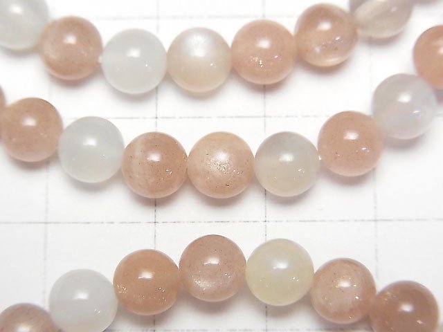 [Video] Multi-color Moonstone AA++ Round 6mm Bracelet