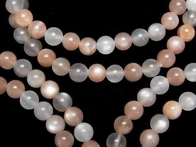 [Video] Multi-color Moonstone AA++ Round 6mm Bracelet