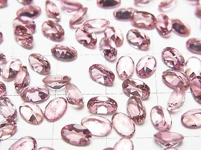 [Video]High Quality Pink Tourmaline AAA Loose stone Oval Faceted 6x4mm 1pc