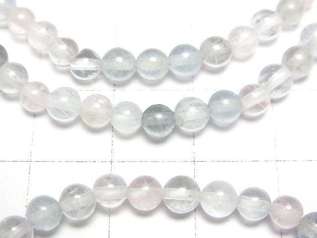 [Video] Beryl Mix (Multicolor Aquamarine) AA++ Round 4mm Bracelet
