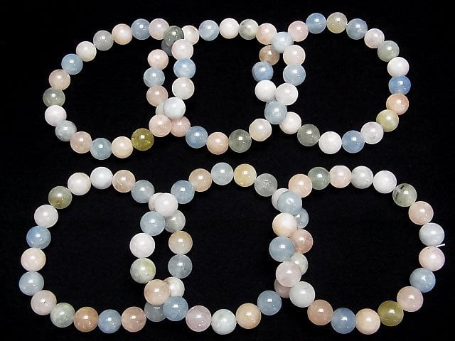 [Video] Beryl Mix (Multicolor Aquamarine) AA++ Round 10mm Bracelet