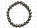[Video][One of a kind] Meteorite Round 8mm Black Bracelet NO.6