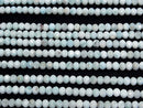 [Video]High Quality! Larimar Pectolite AA++ Faceted Button Rondelle 4x4x3mm 1/4 or 1strand beads (aprx.15inch/37cm)