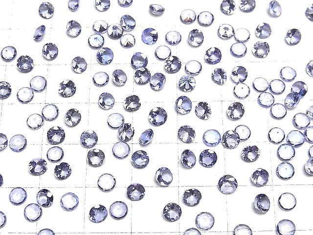 [Video]High Quality Tanzanite AAA Loose stone Round Faceted 4x4mm 3pcs