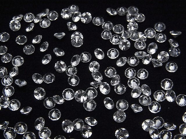 [Video]High Quality White Sapphire AAA Loose stone Round Faceted 3x3mm 2pcs