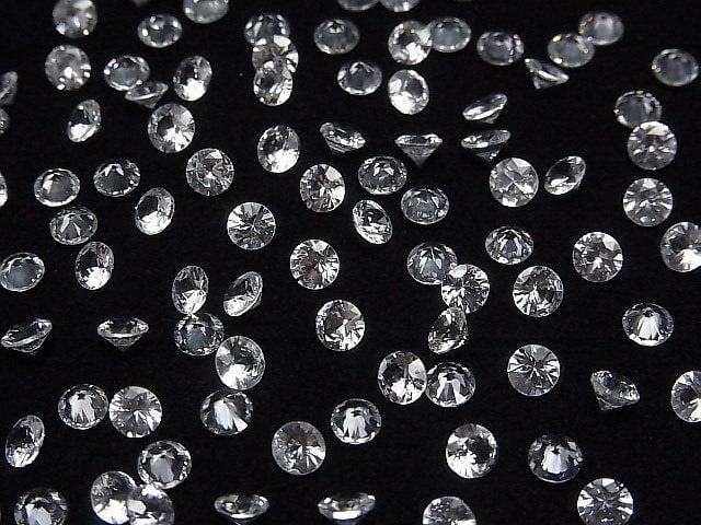 [Video]High Quality White Sapphire AAA Loose stone Round Faceted 4x4mm 1pc