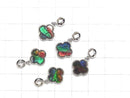 [Video] High Quality Canada Ammolite AAA Clover Pendant 11.5x11.5x2.5mm Silver925