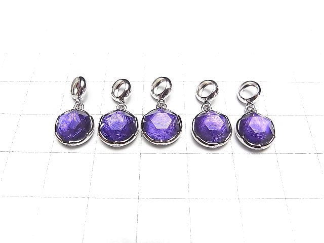 [Video] Meteorite (Muonionalusta ) Pendant Purple Single Sided Finish 9mm Silver925