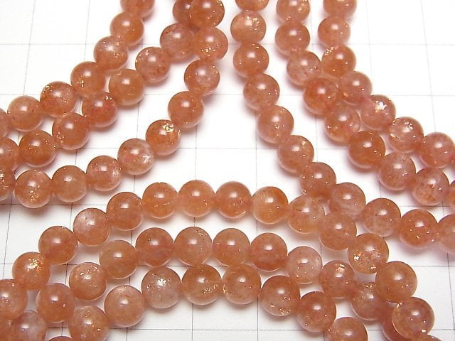[Video] Sunstone AAA- Round 6mm Bracelet