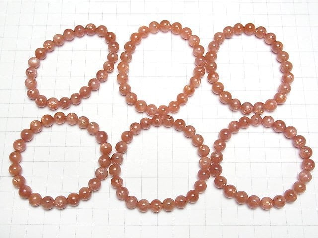 [Video] Sunstone AAA- Round 8-8.5mm Bracelet