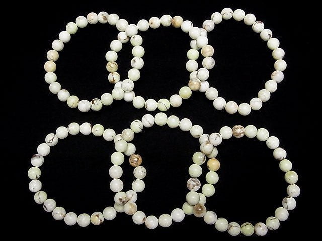 [Video] Lemon Chrysoprase Round 8mm Bracelet
