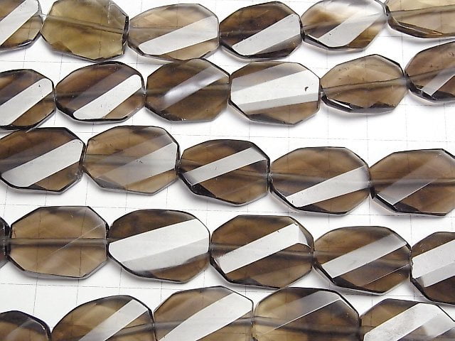 [Video]Smoky Quartz AA++ Faceted Nugget half or 1strand beads (aprx.15inch/38cm)