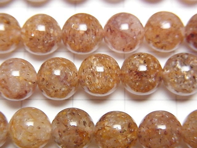 [Video] Brown Aventurine Quartz Round 8mm half or 1strand beads (aprx.15inch/37cm)