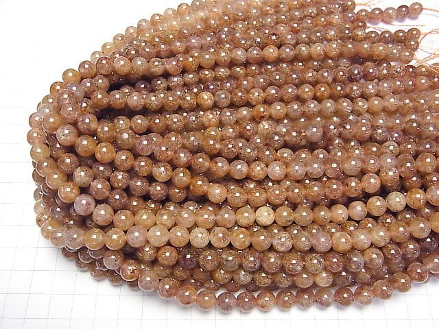 [Video] Brown Aventurine Quartz Round 8mm half or 1strand beads (aprx.15inch/37cm)