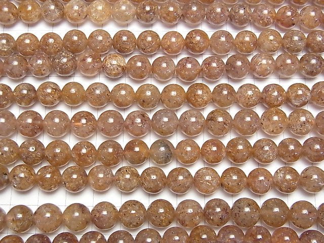 [Video] Brown Aventurine Quartz Round 10mm half or 1strand beads (aprx.15inch/37cm)