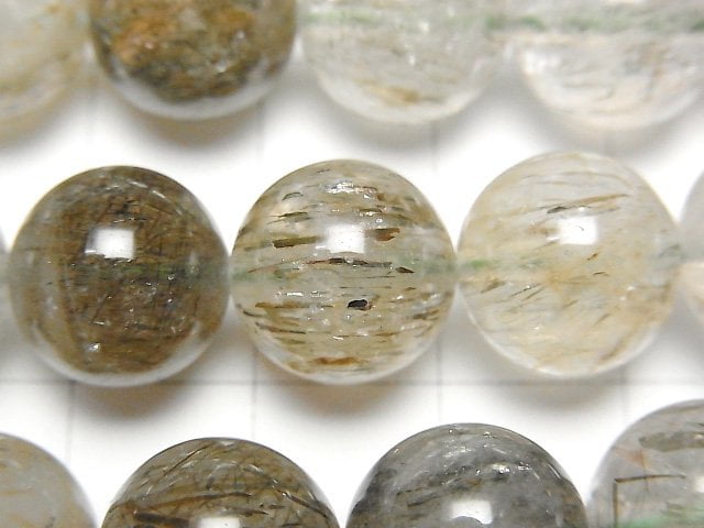 [Video] Green Tourmaline Quartz AA++ Round 12mm half or 1strand beads (aprx.15inch/37cm)