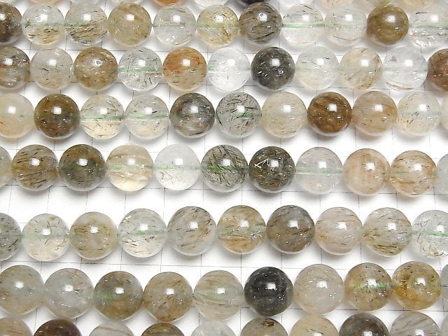 [Video] Green Tourmaline Quartz AA++ Round 12mm half or 1strand beads (aprx.15inch/37cm)