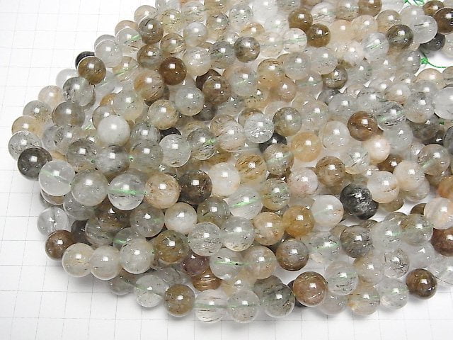 [Video] Green Tourmaline Quartz AA++ Round 12mm half or 1strand beads (aprx.15inch/37cm)