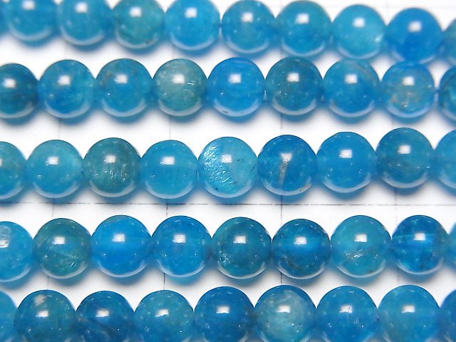 [Video] Madagascar Apatite AAA- Round 5mm 1strand beads (aprx.15inch/37cm)