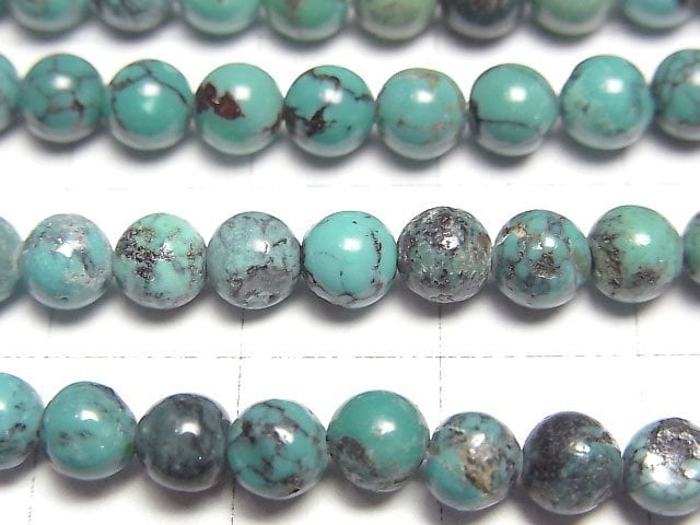 [Video]Turquoise AAA- Round 5mm half or 1strand beads (aprx.15inch/38cm)