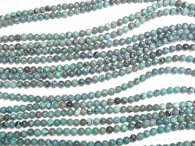 [Video]Turquoise AAA- Round 5mm half or 1strand beads (aprx.15inch/38cm)