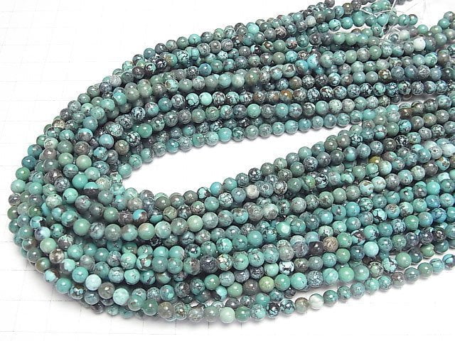 [Video]Turquoise AAA- Round 5mm half or 1strand beads (aprx.15inch/38cm)