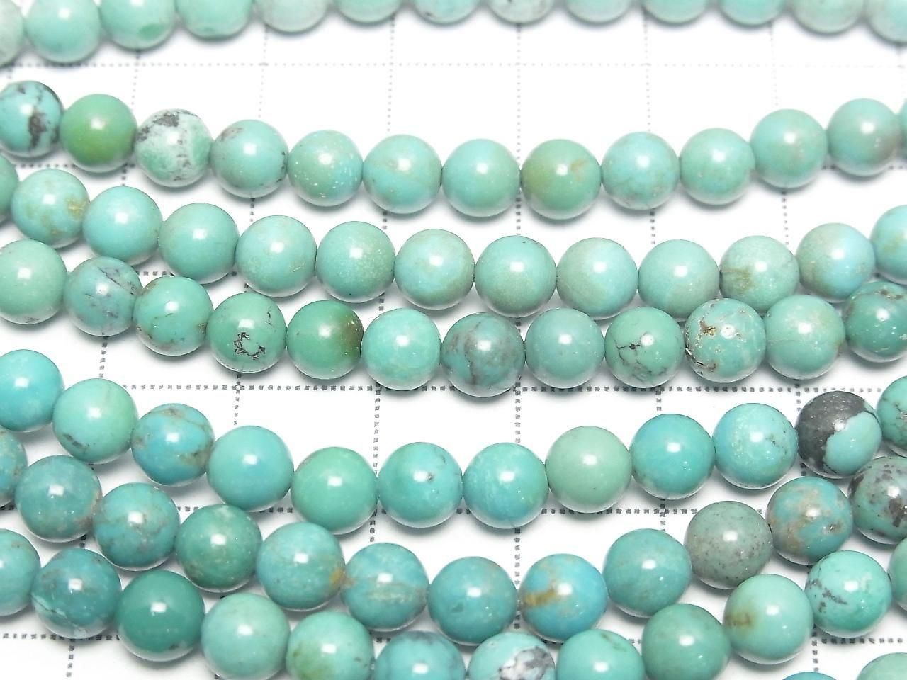 Turquoise AA++ Rondes 6mm demi ou 1 fil perles (env.15inch/38cm)