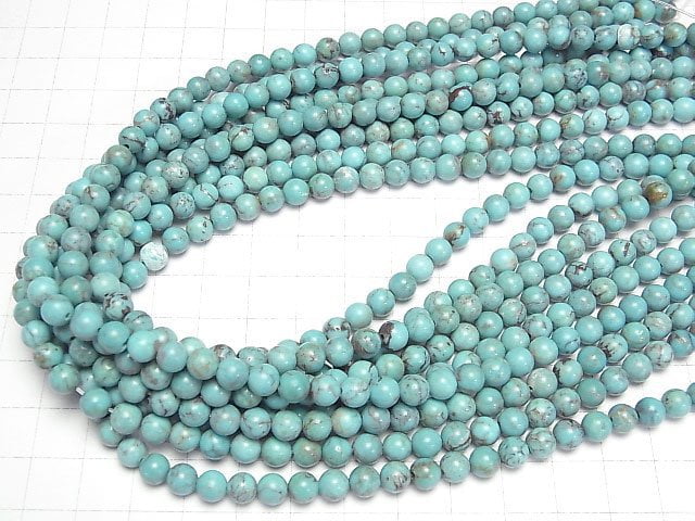 Turquoise AA++ Round 6mm half or 1strand beads (aprx.15inch/38cm)