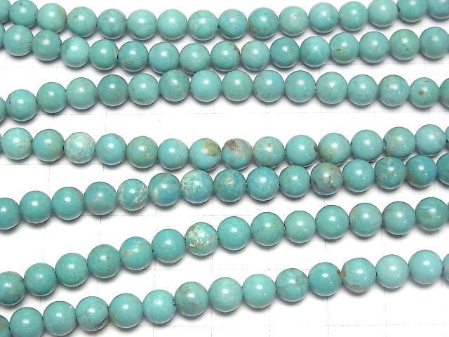 [Video]Turquoise AA++ Round 6mm half or 1strand beads (aprx.15inch/38cm)