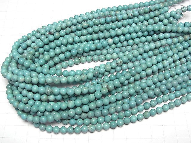 [Video]Turquoise AA++ Round 6mm half or 1strand beads (aprx.15inch/38cm)